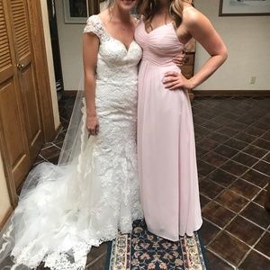Pale Pink Bridesmaid Dress